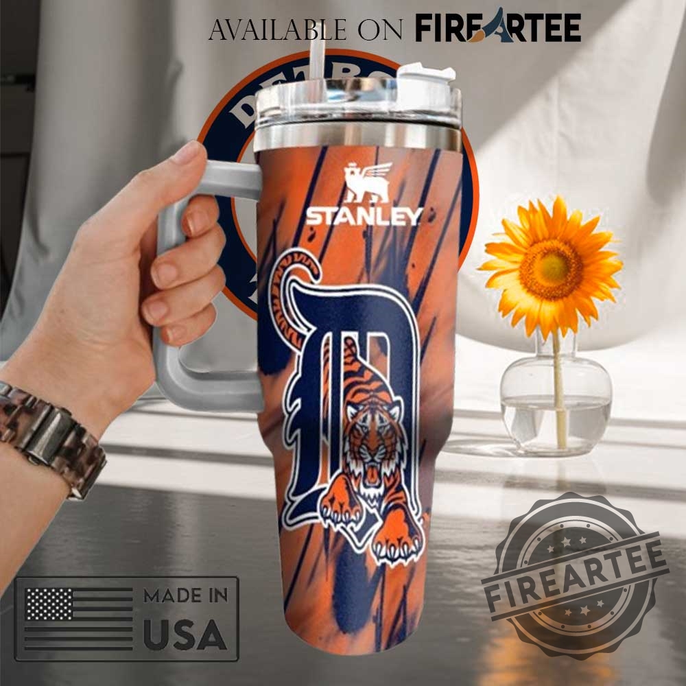 "Top Personalized New York Baseball Tumblers for Passionate Fans" 10 Detroit Tigers Split Design Stanley Tumbler Custom Baseball Fan Mug