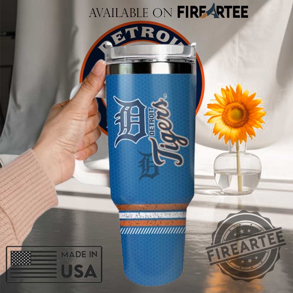 Detroit Tigers Blue Pattern Tumbler Mlb Baseball Fan Mug With Handle And Straw 7 Detroit Tigers Blue Pattern Tumbler MLB Baseball Fan Mug with Handle and Straw
