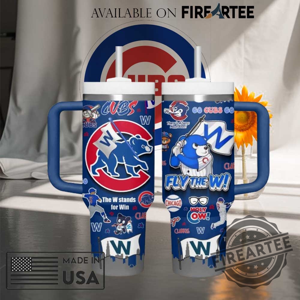 "Top Personalized New York Baseball Tumblers for Passionate Fans" 12 Mlb Chicago Cubs Fly The W Tumbler Blue Color Baseball Fan Mug With Mascot