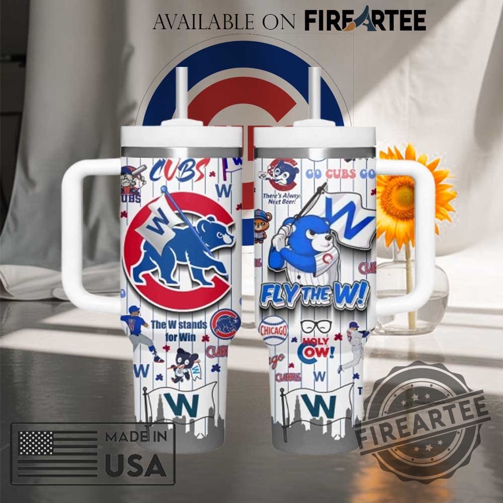 "Top Personalized New York Baseball Tumblers for Passionate Fans" 13 Mlb Chicago Cubs Fly The W Tumbler White Color Baseball Fan Mug With Mascot
