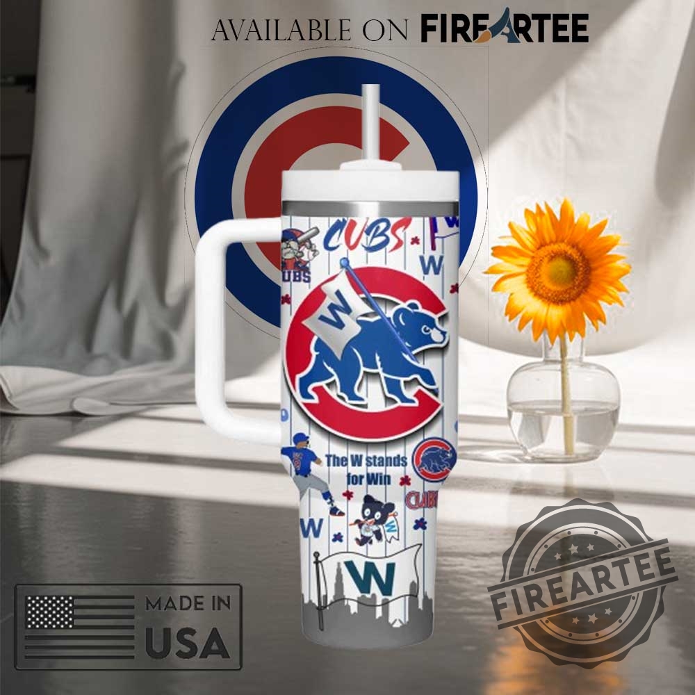 Mlb Chicago Cubs Fly The W Tumbler White Color Baseball Fan Mug With Mascot 6 MLB Chicago Cubs ‘Fly the W’ Tumbler White Color Baseball Fan Mug with Mascot