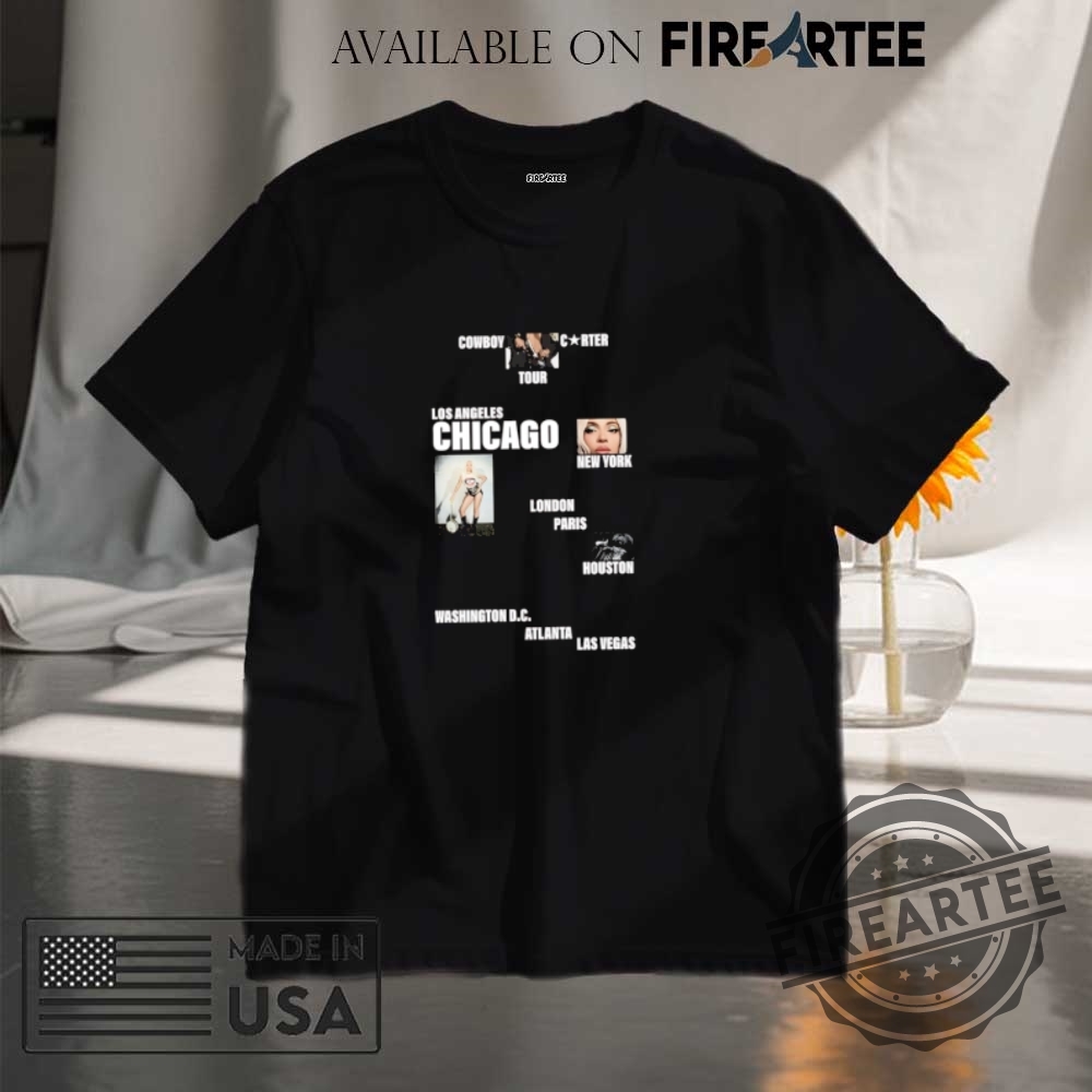 Cowboy Carter Tour Los Angeles Chicago New York London Paris Houston Shirt