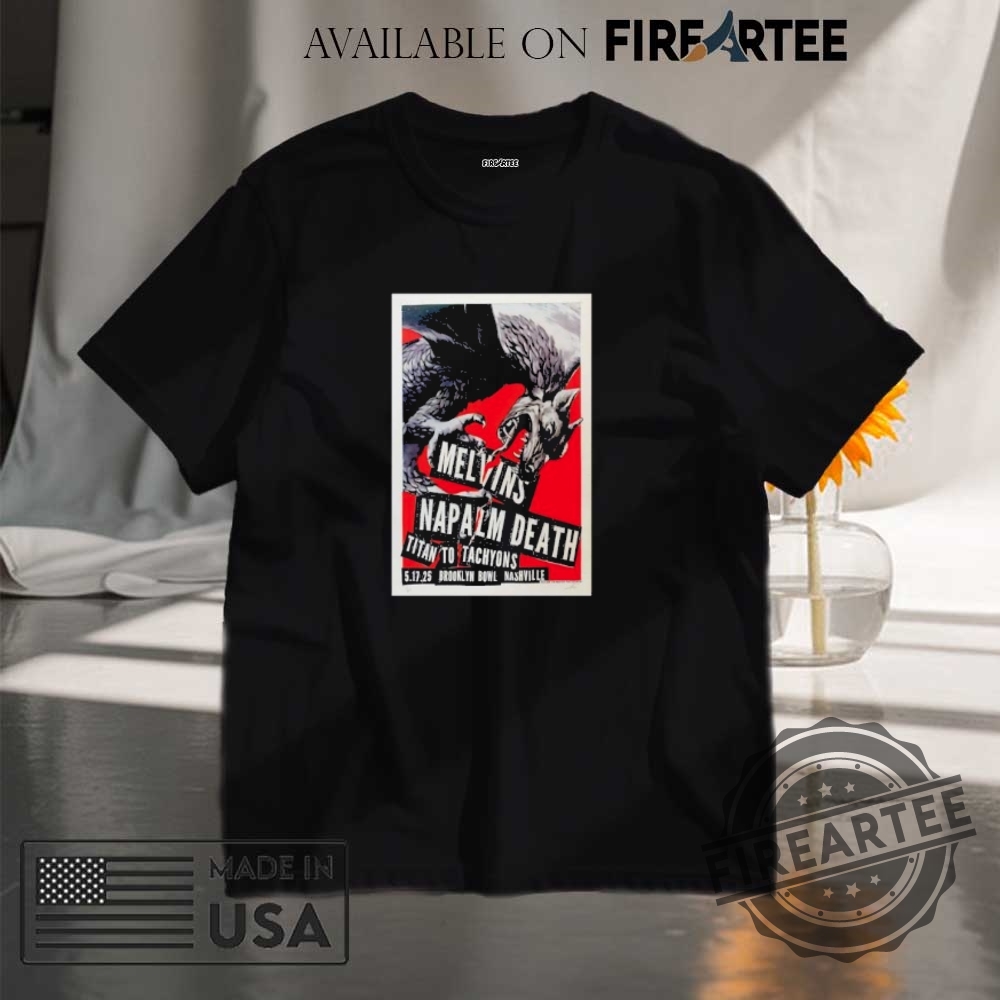 "Top Graphic Tees and Tour Shirts for Music Fans in 2025" 5 Melvins Brooklyn Bowl Nashville Tn May 17 2025 Tour Poster Shirt