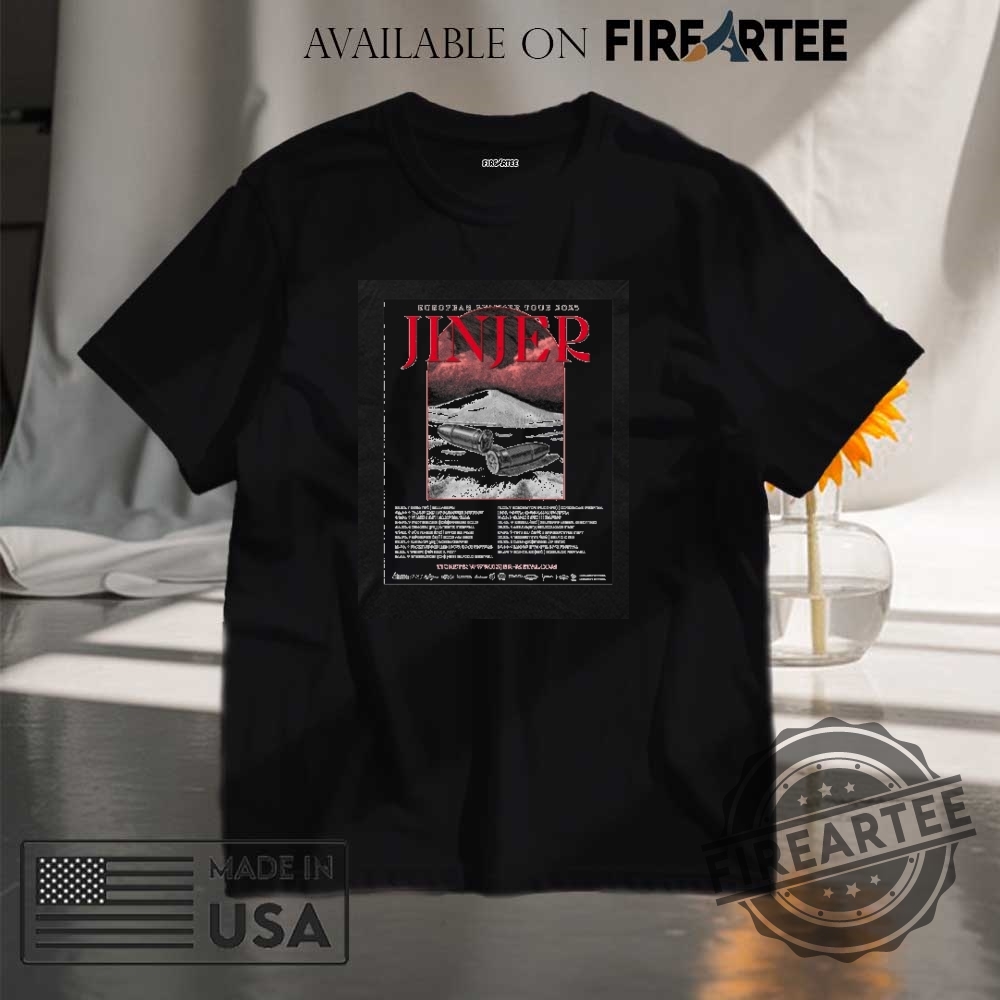 "Top Graphic Tees and Tour Shirts for Music Fans in 2025" 15 Jinjer European Summer Tour 2025 Dates List Kicks Off In Palladium On June 1 2025 Shirt