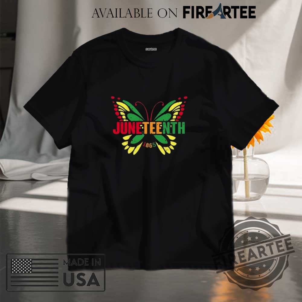 "Top Graphic Tees and Tour Shirts for Music Fans in 2025" 19 Juneteenth Butterfly 1896 Butterfly 2025 Black Independence Day Shirt