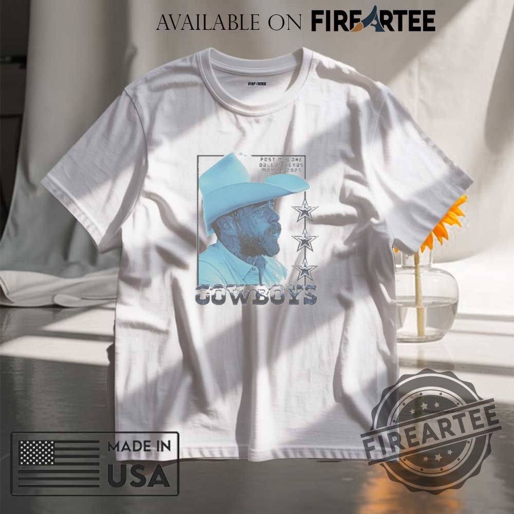 "Top 5 Must-Have Wednesday and Post Malone Inspired Shirts" 9 Post Malone X Dallas Cowboys Stadium Photo Shirt