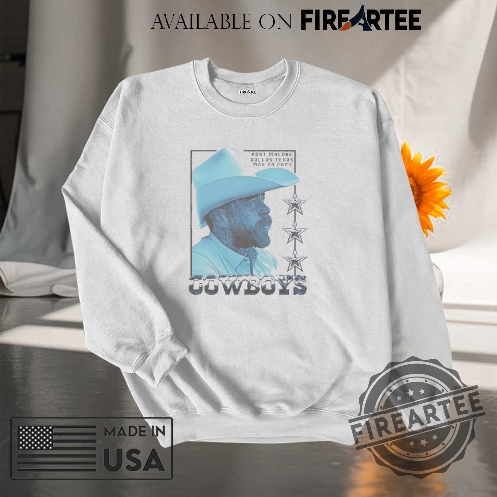 Post Malone X Dallas Cowboys Stadium Photo Shirt 7 Post Malone X Dallas Cowboys Stadium Photo Shirt