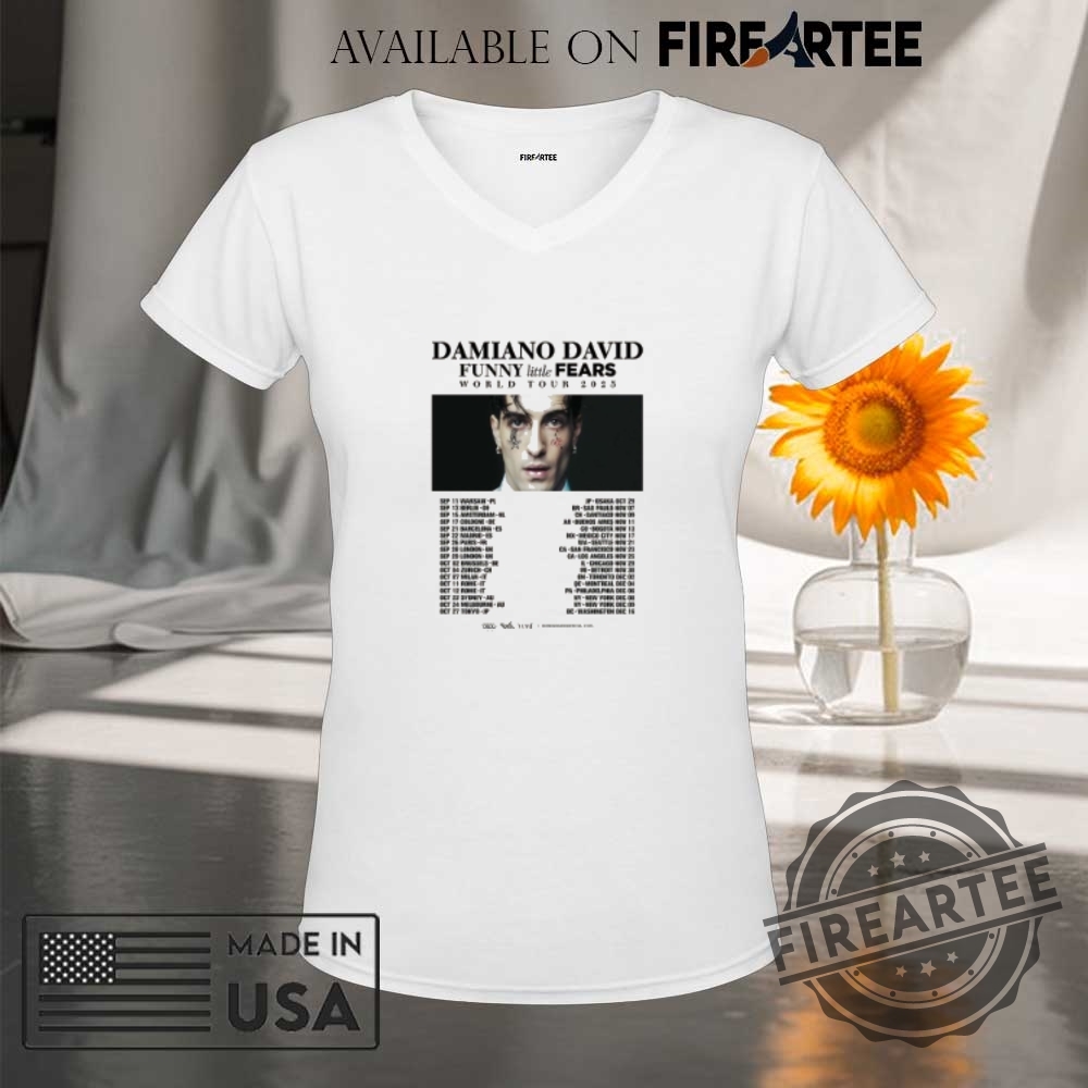 Damiano David Funny Little Fears World Tour 2025 Shirt 9 Damiano David Funny Little Fears World Tour 2025 Shirt