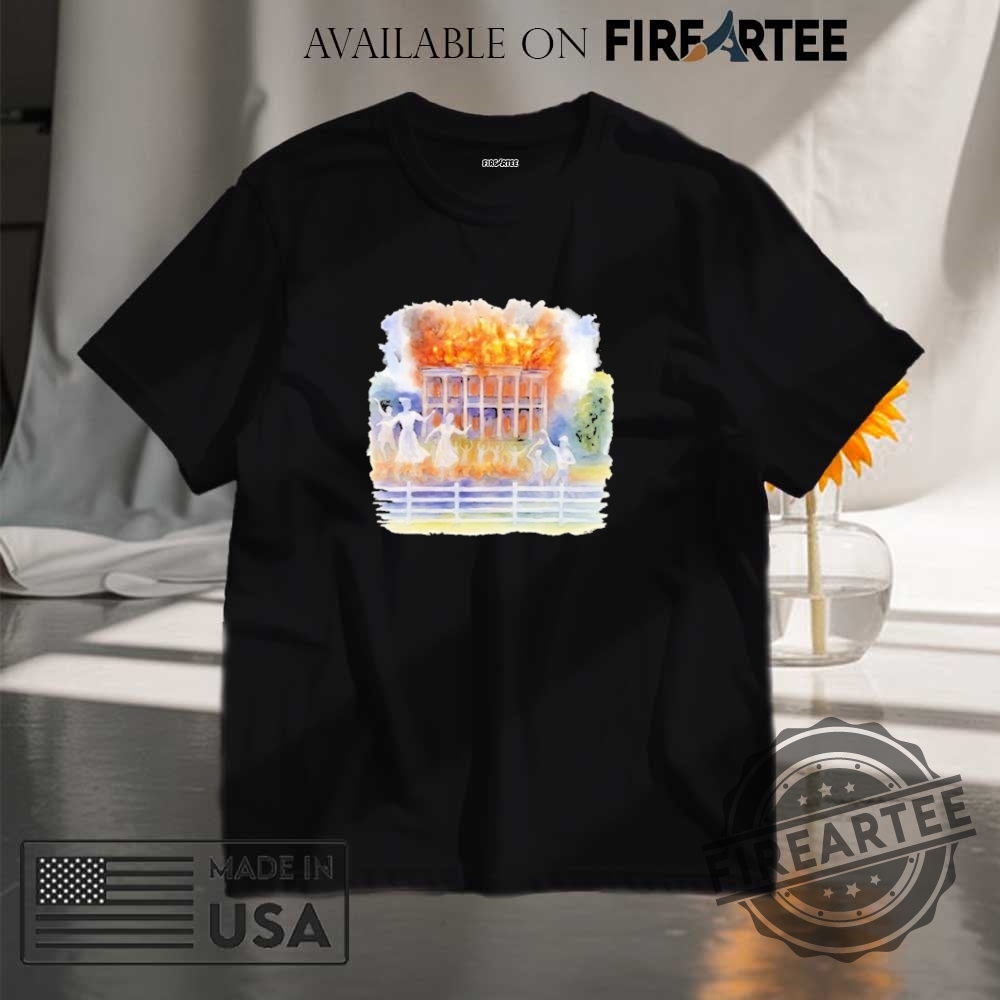 "Unique Political Statement Shirts: Raise Awareness and Spark Conversations" 16 Nottoway Plantation Fire Juneteenth 1865 Shirt