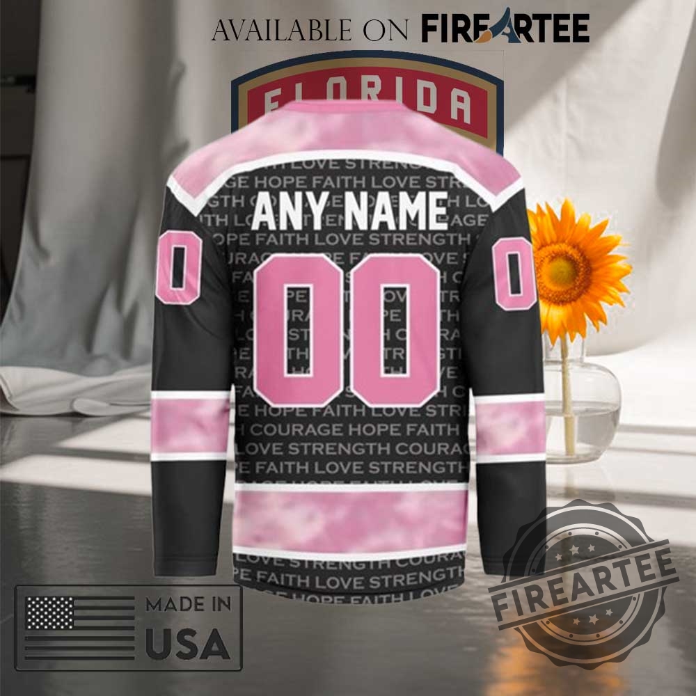 Nhl Florida Panthers Special Pink Fight Breast Cancer Hockey Jersey By Fireratee 5 NHL Florida Panthers Special Pink Fight Breast Cancer Hockey Jersey by Fireratee