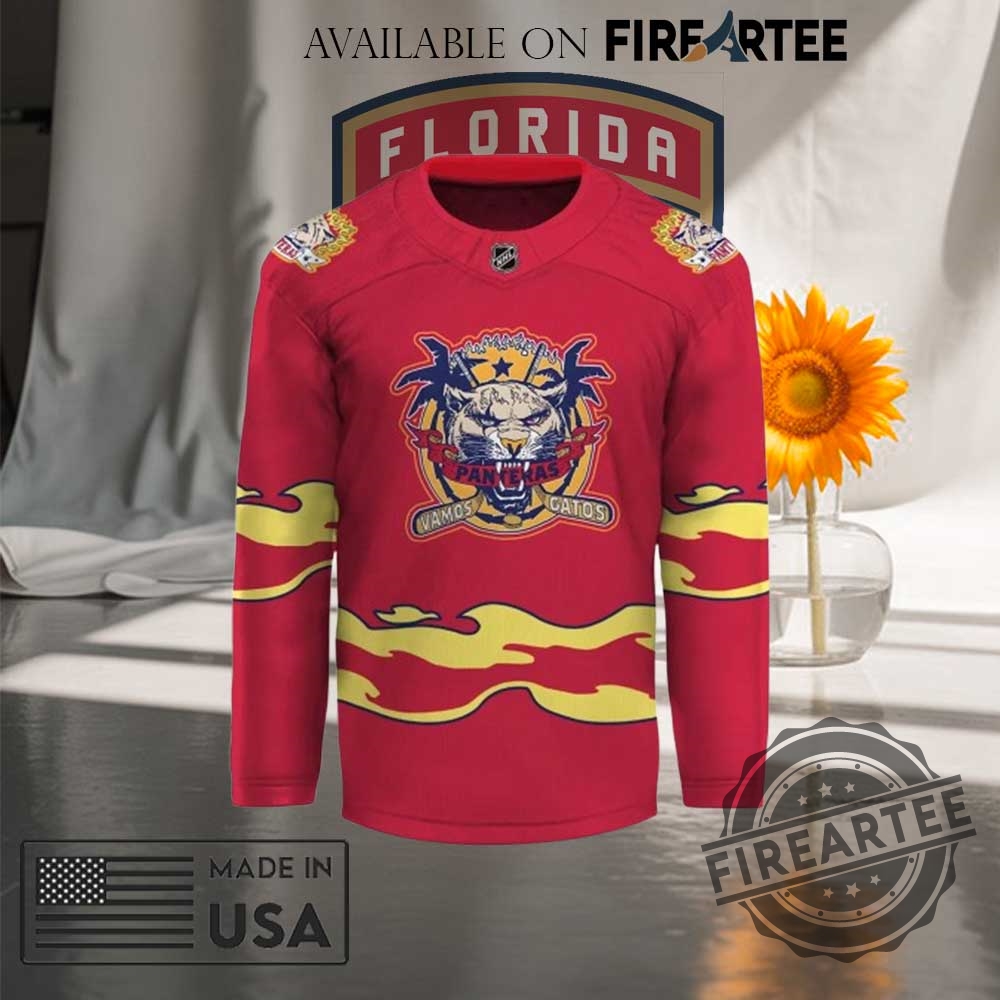 Nhl Florida Panthers Vamos Gatos Night Hockey Jersey 5 NHL Florida Panthers Vamos Gatos Night Hockey Jersey
