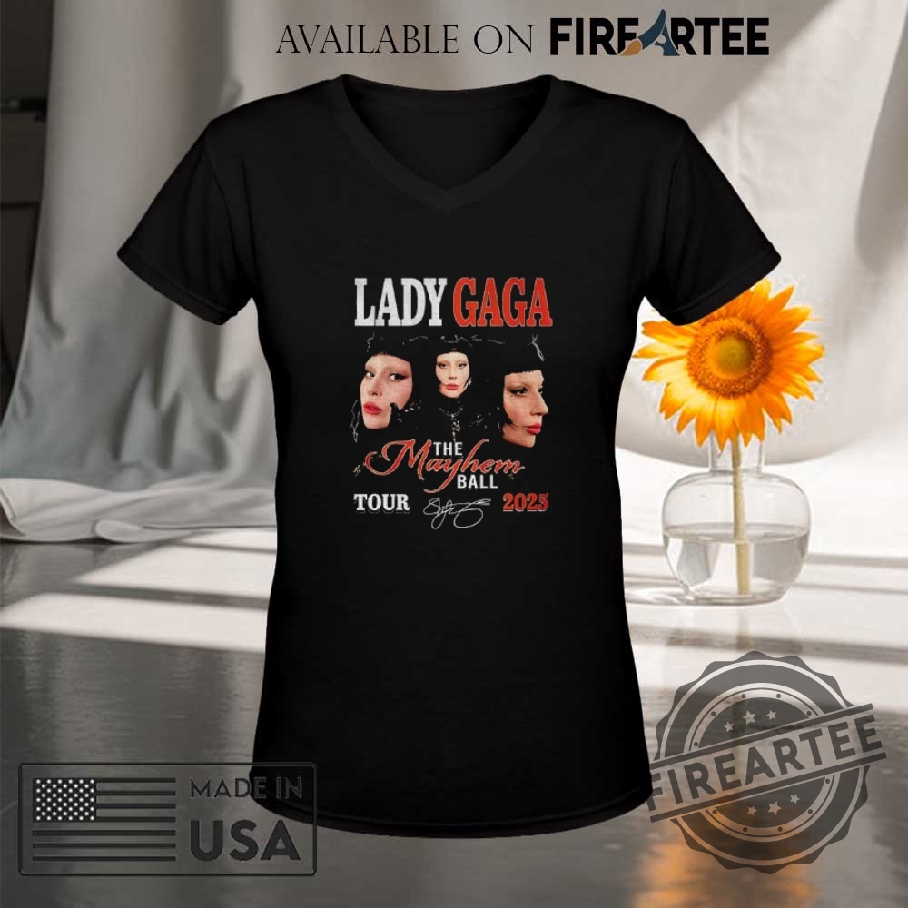 Lady Gaga The Mayhem Ball Tour 2025 Signature Shirt 9 Lady Gaga the Mayhem ball tour 2025 signature shirt