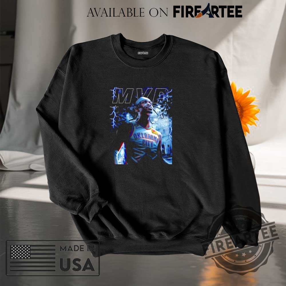 Mvp 2025 Nba Shai Gilgeousalexander Lightning Shirt 7 MVP 2025 NBA Shai Gilgeous-Alexander lightning shirt