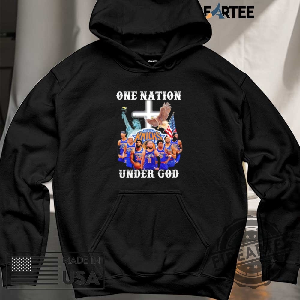 One Nation Under God New York Knicks Players Signatures Shirt 6 One nation under god New York Knicks players signatures shirt