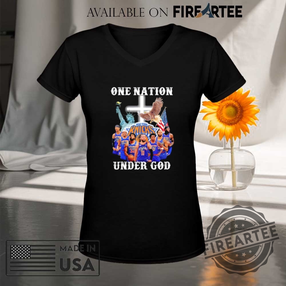 One Nation Under God New York Knicks Players Signatures Shirt 9 One nation under god New York Knicks players signatures shirt