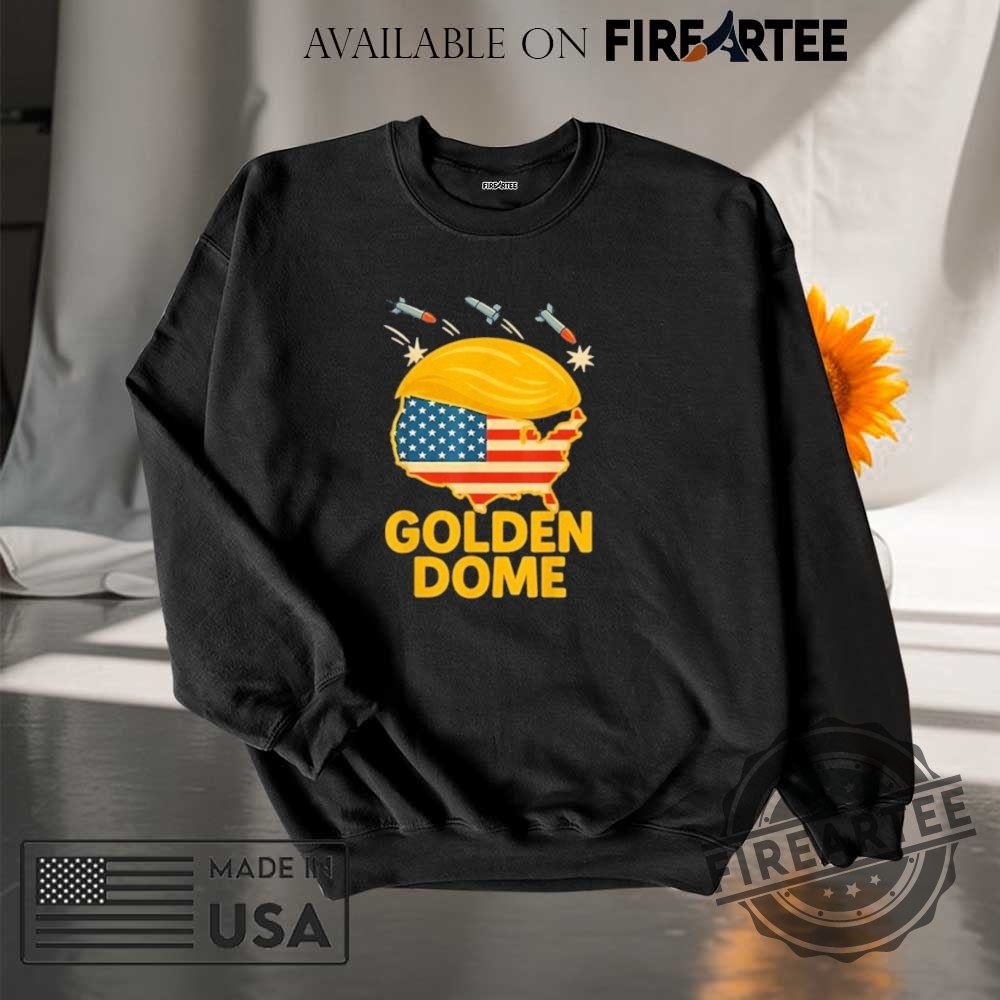 Trump Golden Dome Hair Shield Usa Shirt 7 Trump Golden Dome Hair Shield USA Shirt