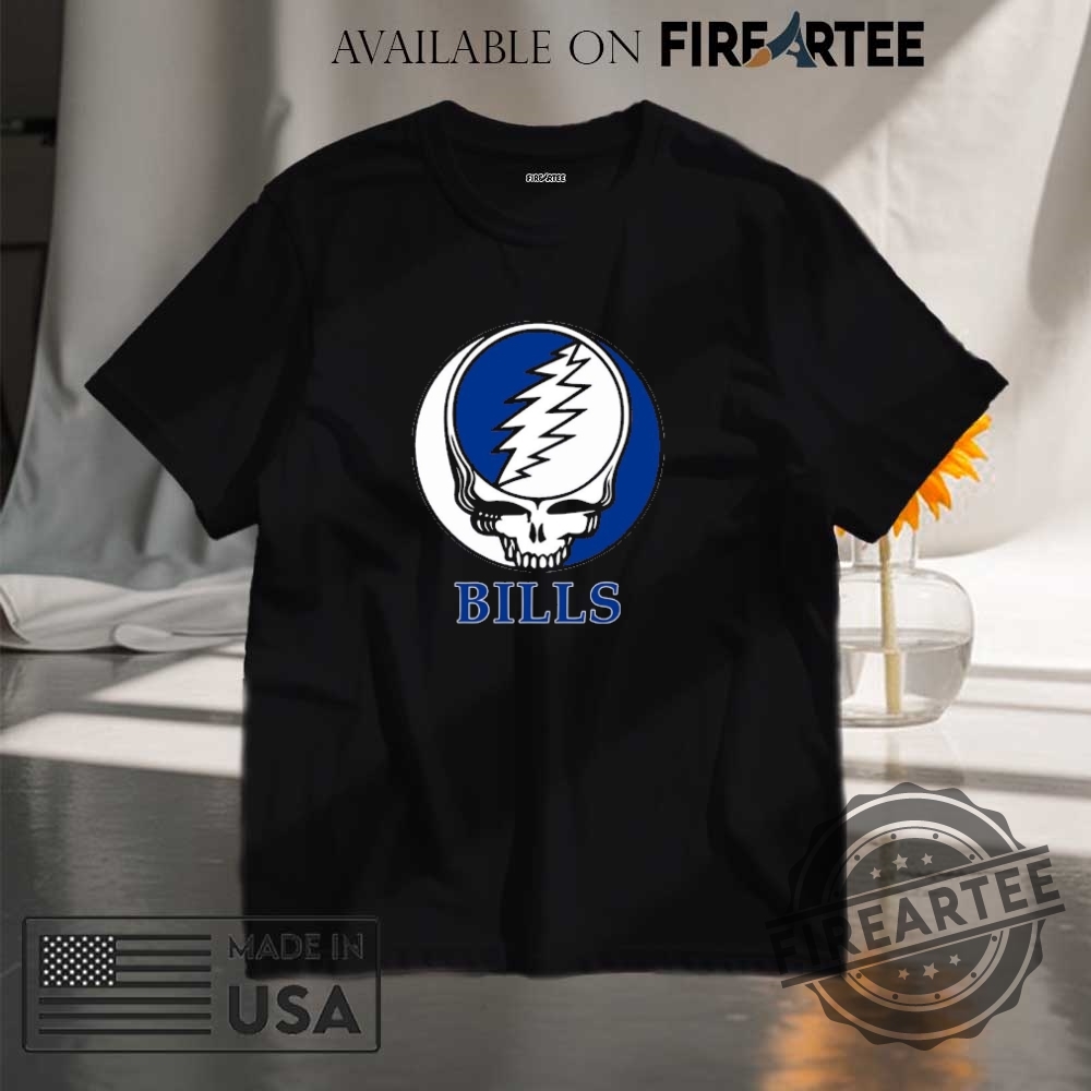 "Grateful Dead Logo Sports Shirts: NFL & MLB Team Designs" 2 Buffalo Bills Grateful Dead Logo Shirt