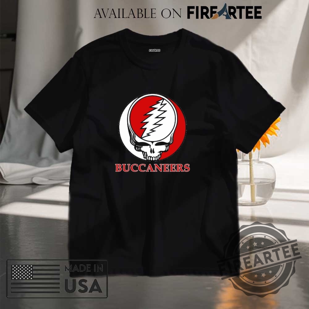 "Grateful Dead Logo Sports Shirts: NFL & MLB Team Designs" 3 Tampa Bay Buccaneers Grateful Dead Logo Shirt