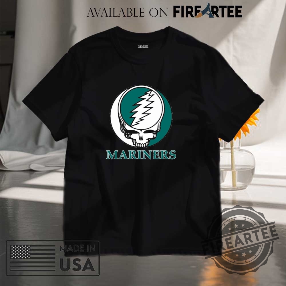 "Grateful Dead Logo Sports Shirts: NFL & MLB Team Designs" 9 Seattle Mariners Grateful Dead Logo Shirt