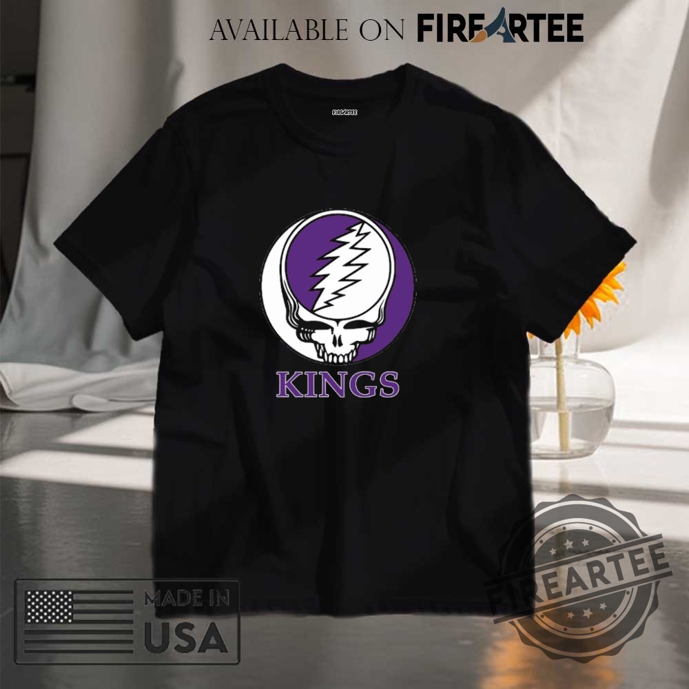 "Grateful Dead Logo Sports Shirts: NFL & MLB Team Designs" 10 Sacramento Kings Grateful Dead Logo Shirt
