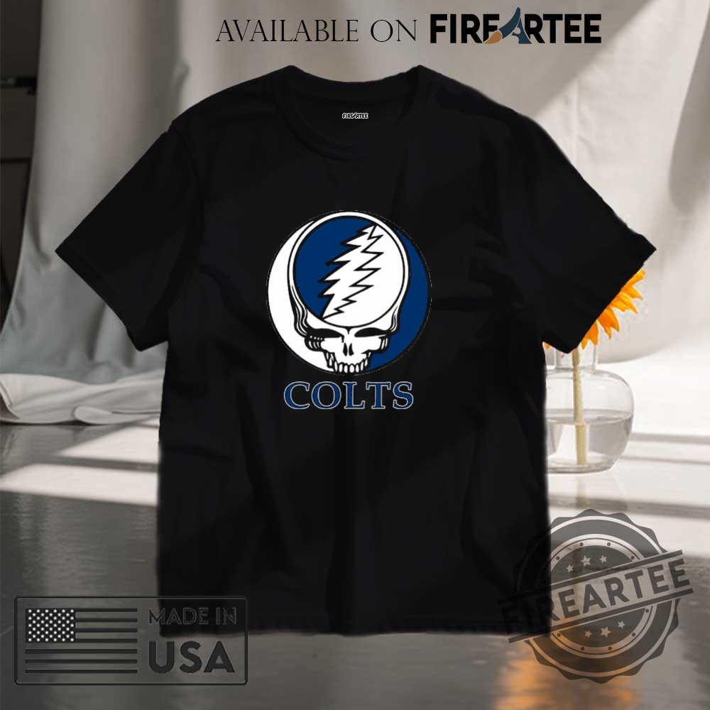 "Grateful Dead Logo Sports Shirts: NFL & MLB Team Designs" 15 Indianapolis Colts Grateful Dead Logo Shirt