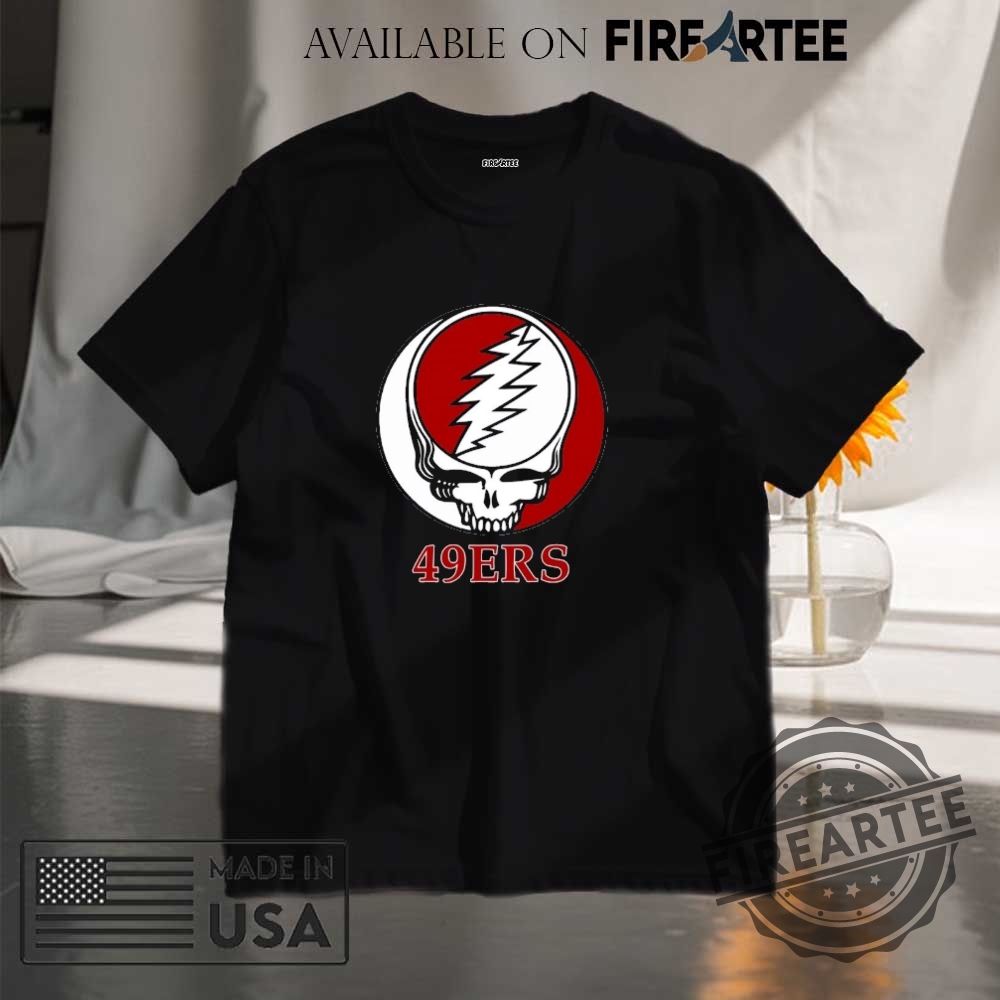 "Grateful Dead Logo Sports Shirts: NFL & MLB Team Designs" 17 San Francisco 49Ers Grateful Dead Logo Shirt