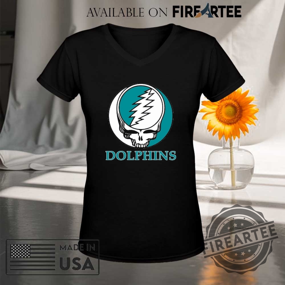 Miami Dolphins Grateful Dead Logo Shirt 9 Miami Dolphins Grateful Dead logo shirt