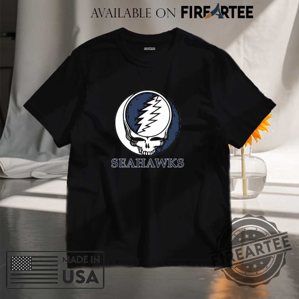 "Grateful Dead Logo Sports Shirts: NFL & MLB Team Designs" 21 Seattle Seahawks Grateful Dead Logo Shirt