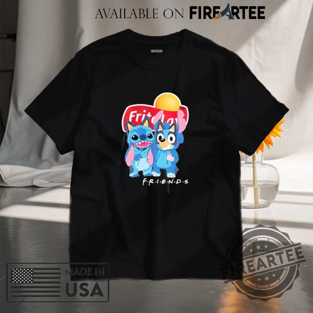 "Top 10 Trendy Graphic T-Shirts for Pride and Pop Culture" 2 Frito Lay Stitch Bluey Friends Shirt