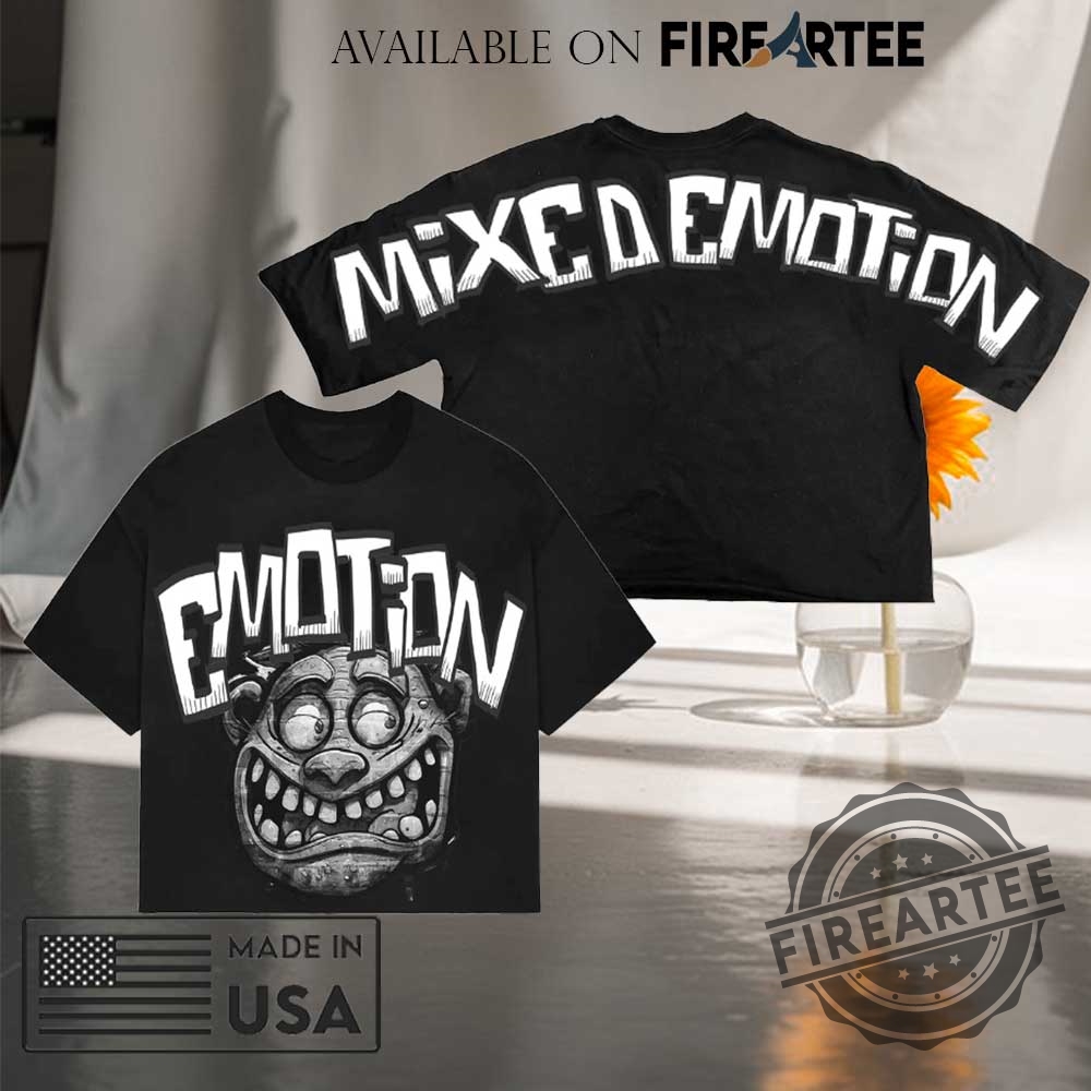 Unisex Mixed Emotion Shirt Distorted Cartoon Face Graphic 4 Unisex Mixed Emotion Shirt Distorted Cartoon Face Graphic
