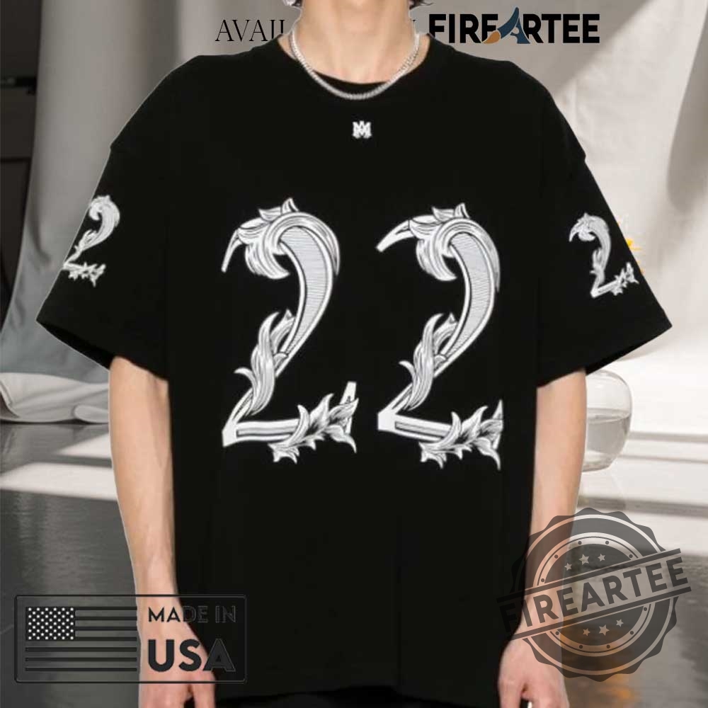 Amiri 22 Shirt Vintage Floral Number Streetwear Tee 5 AMIRI 22 Shirt Vintage Floral Number Streetwear Tee