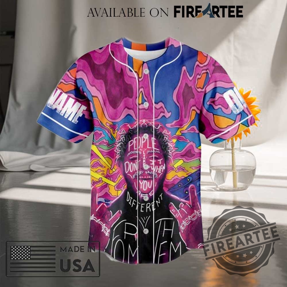 Post Malone People Dont Like It When You Are Different Personalized Baseball Jersey 5 Post Malone People Don’t Like It When You Are Different Personalized Baseball Jersey
