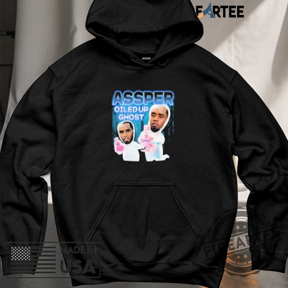 Assper Casper Diddy Oiled Up Ghost Sean Combs Baby Oil Shirt 6 Assper Casper Diddy Oiled Up Ghost Sean Combs Baby Oil Shirt