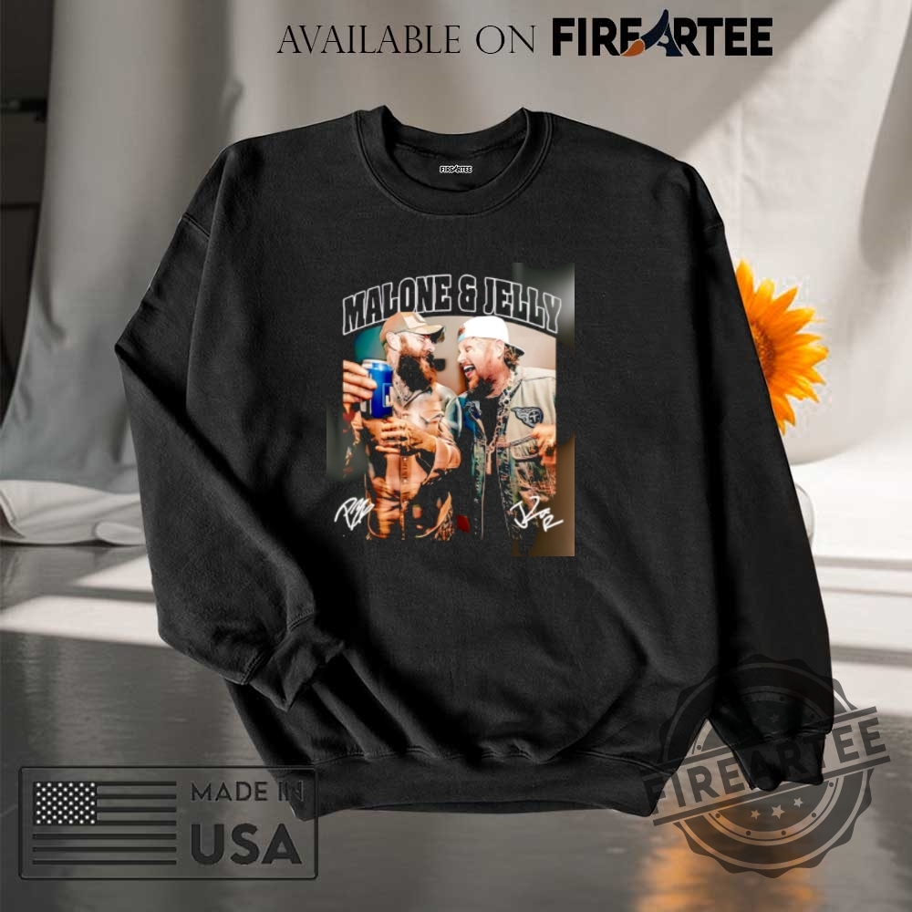 Post Malone And Jelly Roll Signatures Shirt 7 Post Malone and Jelly Roll signatures shirt