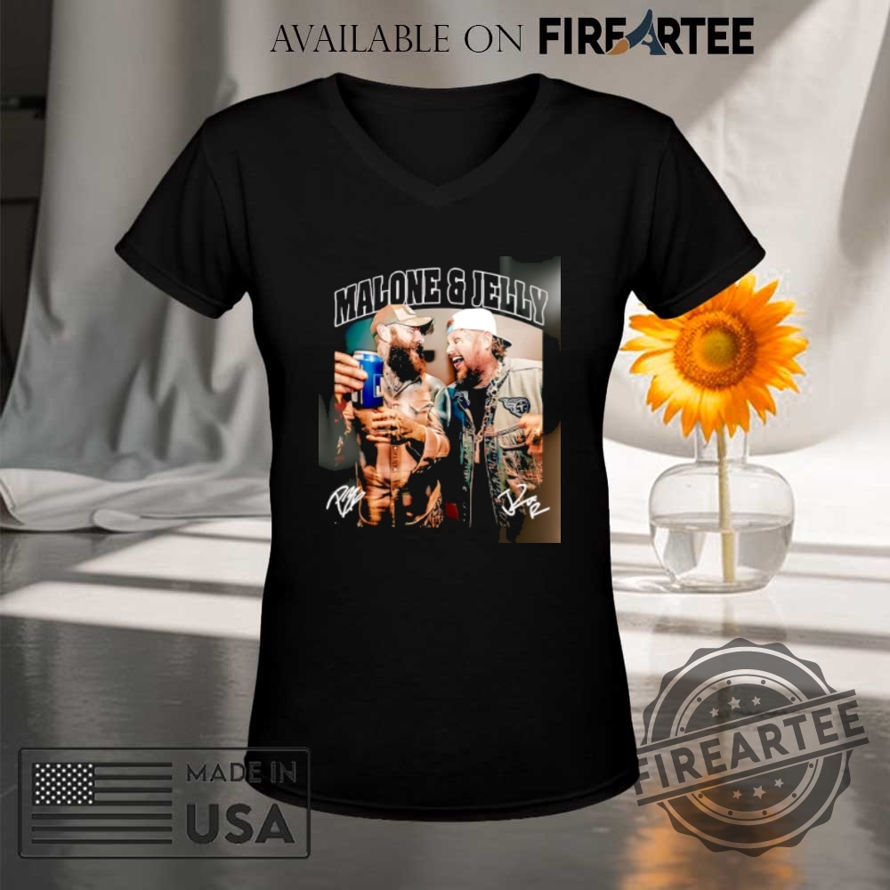 Post Malone And Jelly Roll Signatures Shirt 9 Post Malone and Jelly Roll signatures shirt