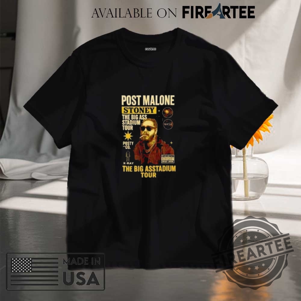 Post Malone Rocks The Stage In Iconic Stoney Tour Tshirt