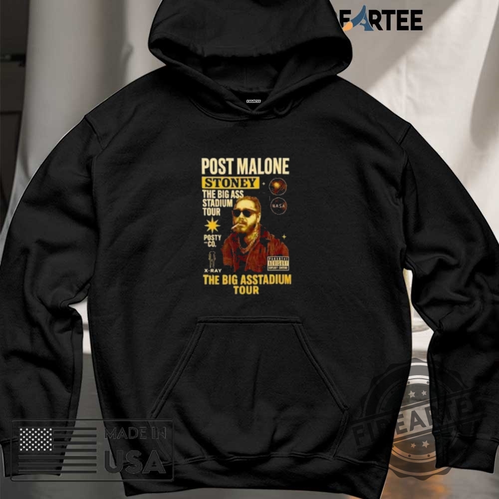 Post Malone Rocks The Stage In Iconic Stoney Tour Tshirt 6 Post Malone rocks the stage in iconic Stoney tour t-shirt
