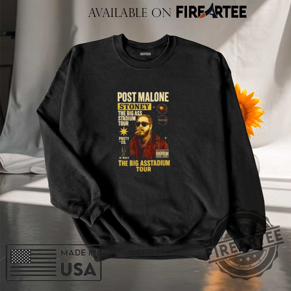 Post Malone Rocks The Stage In Iconic Stoney Tour Tshirt 7 Post Malone rocks the stage in iconic Stoney tour t-shirt
