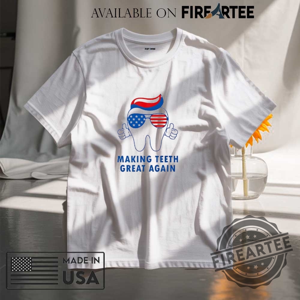 "Top Post Malone Merchandise: Unique Jerseys, Shirts, and Tour Tees" 14 Make Teeth Great Again America Flag Shirt