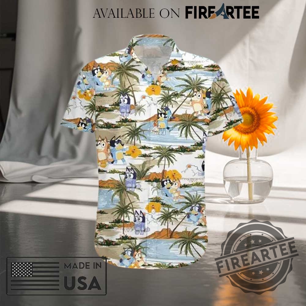 Bluey Tropical Hawaiian Shirt Shorts Seaside Adventure 5 Bluey Tropical Hawaiian Shirt Shorts Seaside Adventure
