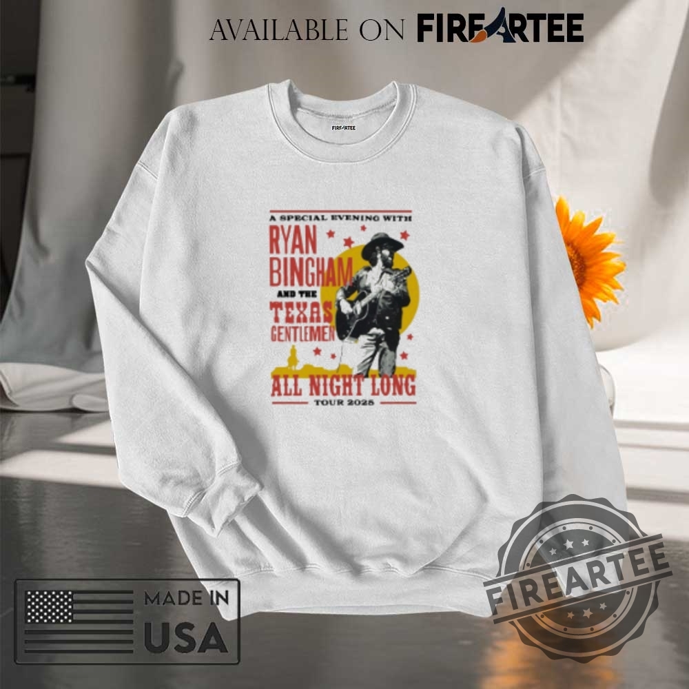 Ryan Bingham And The Texas Gentlemen All Night Long Tour 2025 Shirt 7 Ryan Bingham And The Texas Gentlemen All Night Long Tour 2025 Shirt