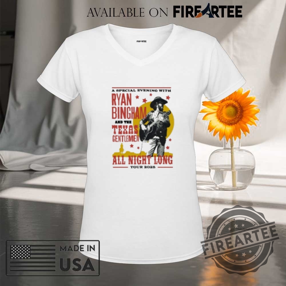 Ryan Bingham And The Texas Gentlemen All Night Long Tour 2025 Shirt 9 Ryan Bingham And The Texas Gentlemen All Night Long Tour 2025 Shirt