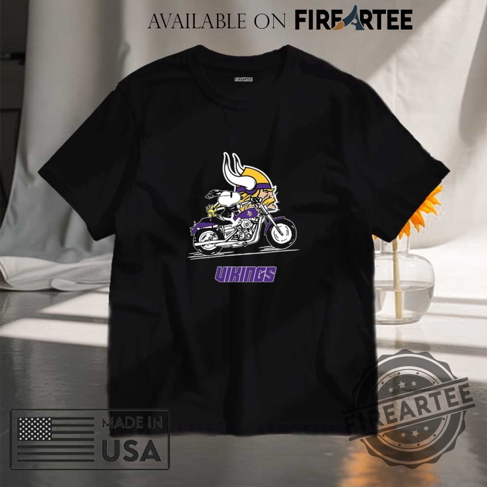 "Top 5 Must-Have Hawaiian Shirts for Concerts and Vacations" 15 Snoopy And Woodstock Driving Motorbike Minnesota Vikings Shirt