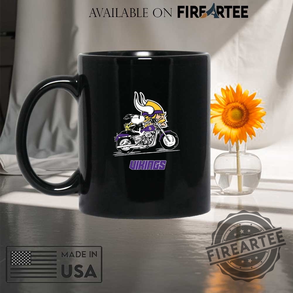 Snoopy And Woodstock Driving Motorbike Minnesota Vikings Shirt 8 Snoopy and Woodstock driving motorbike Minnesota Vikings shirt