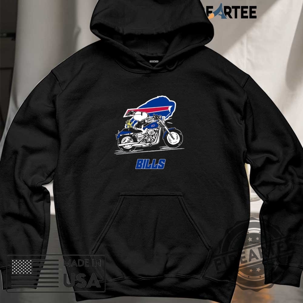 Snoopy And Woodstock Driving Motorbike Buffalo Bills Shirt 6 Snoopy and Woodstock driving motorbike Buffalo Bills shirt
