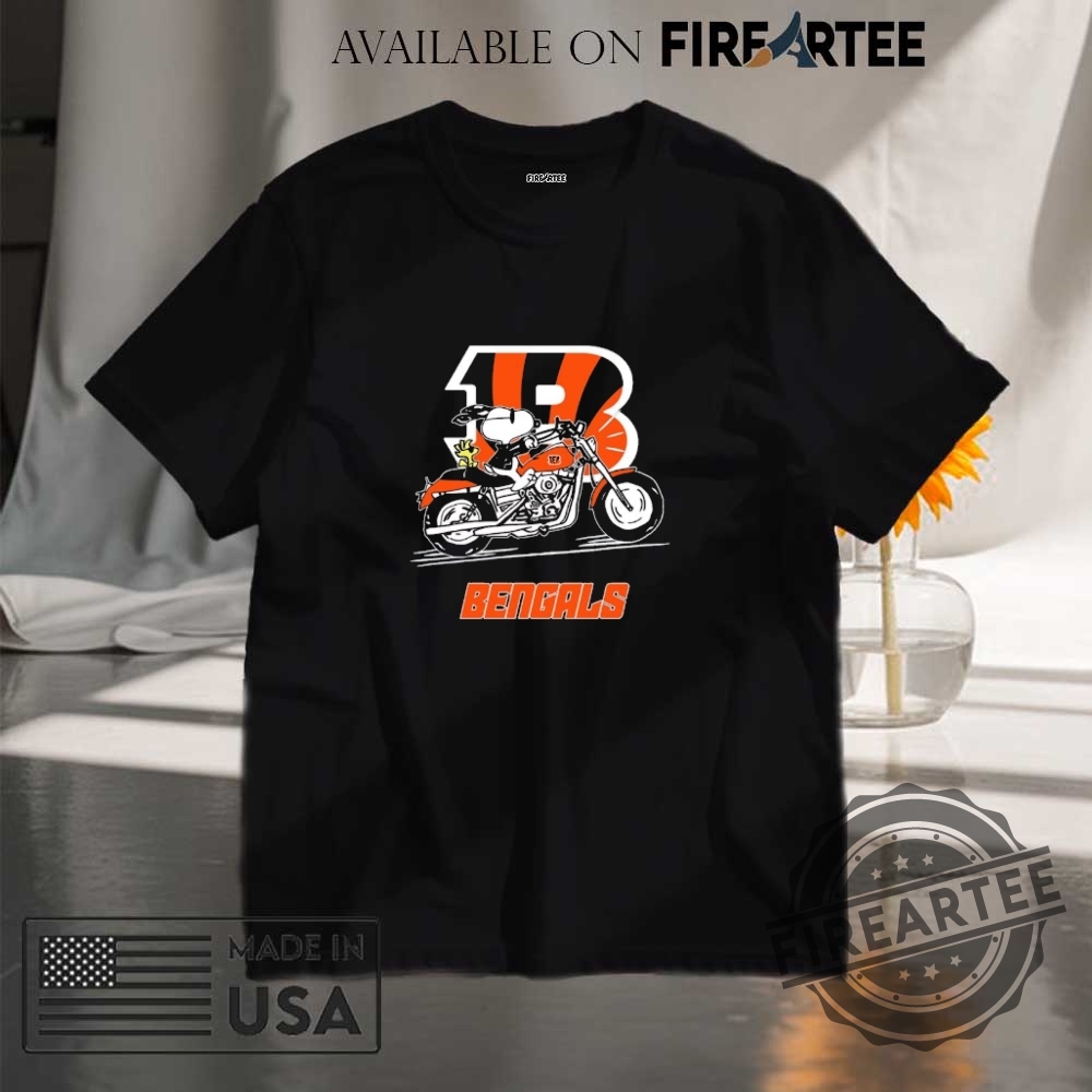 "Top 5 Must-Have Hawaiian Shirts for Concerts and Vacations" 18 Snoopy And Woodstock Driving Motorbike Cincinnati Bengals Shirt