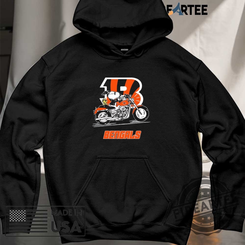 Snoopy And Woodstock Driving Motorbike Cincinnati Bengals Shirt 6 Snoopy and Woodstock driving motorbike Cincinnati Bengals shirt