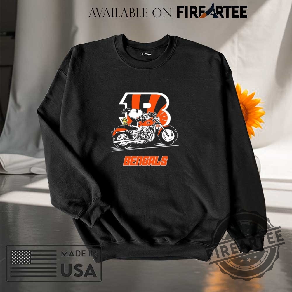 Snoopy And Woodstock Driving Motorbike Cincinnati Bengals Shirt 7 Snoopy and Woodstock driving motorbike Cincinnati Bengals shirt