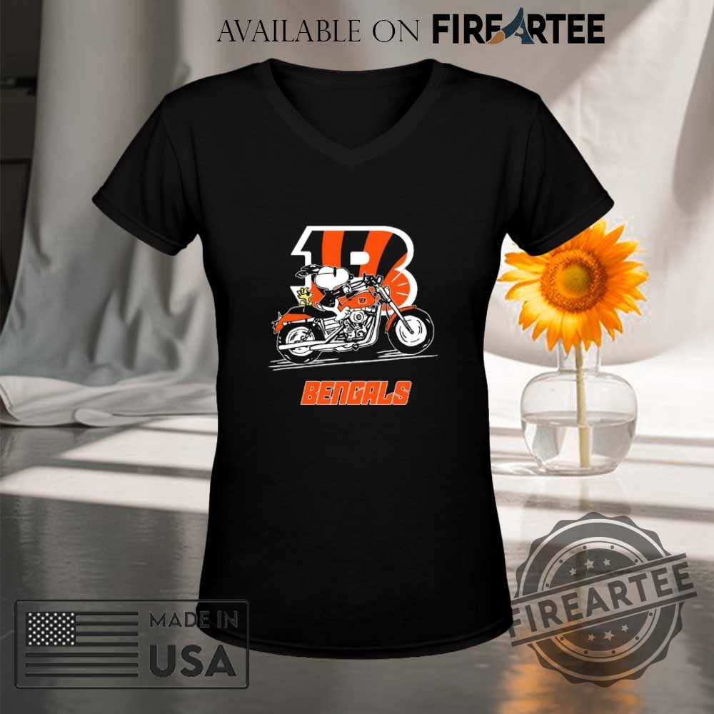 Snoopy And Woodstock Driving Motorbike Cincinnati Bengals Shirt 9 Snoopy and Woodstock driving motorbike Cincinnati Bengals shirt