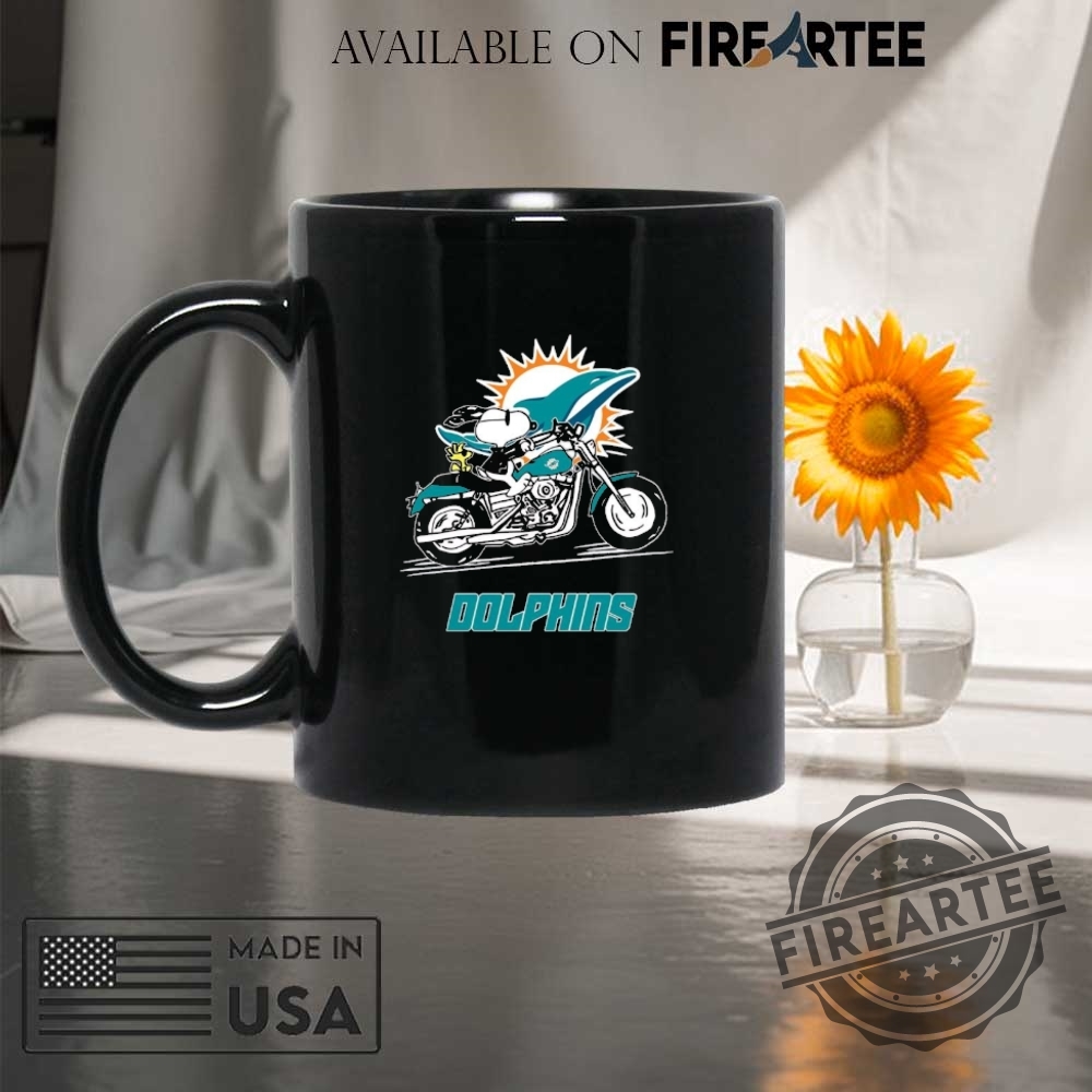 Snoopy And Woodstock Driving Motorbike Miami Dolphins Shirt 8 Snoopy and Woodstock driving motorbike Miami Dolphins shirt